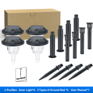 Luces Solares para Jardín, Cuerpo de Plástico ABS Pequeño, Resistentes al Agua IP65, LED RGB con Control de Botón, para Caminos y Patios, Gran Venta - Product Image 2