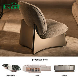 Poltrona Singola in Tessuto Minimalista Italiano, Sedia Relax di Lusso Leggero Bianca per <span class=keywords><strong>Soggiorno</strong></span>, Arredamento <span class=keywords><strong>Moderno</strong></span> per Villa - Product Image 1