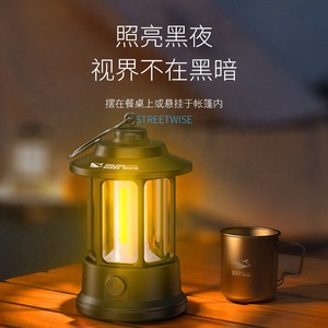 Linterna LED para Camping Smiling Shark, Recargable, Luz Blanca Cálida, Portátil, con Gancho para Colgar en la Tienda de Campaña - Product Image 2