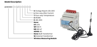 Compteur d'énergie intelligent Acrel 4G LTE sans fil IoT triphasé avec précision de classe 0,5 pour la surveillance des centrales électriques