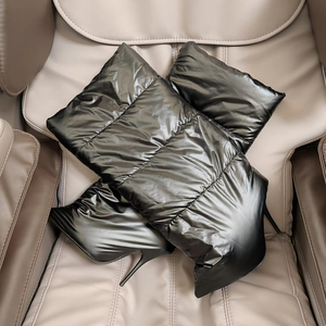 Nouvelles <span class=keywords><strong>Bottes</strong></span> Wader 110 mm pour <span class=keywords><strong>Femme</strong></span> Hiver 2026 en Cuir Noir, Modèle Large et Ample, <span class=keywords><strong>Bottes</strong></span> de Créateur pour <span class=keywords><strong>Femme</strong></span> - Product Image 6