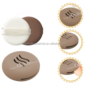 Colorful Air Cushion Powder <b>Puff</b> Storage Holder Wet and Dry Dual Use Powder <b>Puff</b> Storage Box Eco-Friendly Recyclable Storage Box - Product Image 3