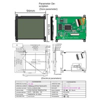Modul Layar Grafis Karakter Dot Matrix LCD COG Kelas Industri 3,8 Inci Resolusi 320x240 Layar Sentuh Putih Stabil 3.3V