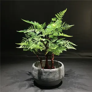 Usine <span class=keywords><strong>en</strong></span> gros pas cher prix <span class=keywords><strong>en</strong></span> <span class=keywords><strong>pot</strong></span> fausse verdure feuilles artificielle fougère plante fausse fougère <span class=keywords><strong>en</strong></span> plastique pour jardin décoration de la maison - Product Image 2