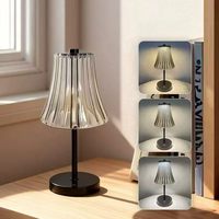 Lampe de table classique vintage européenne, petite lampe d'ambiance intérieure pour chambre à coucher, bureau, avec plusieurs modes d'éclairage