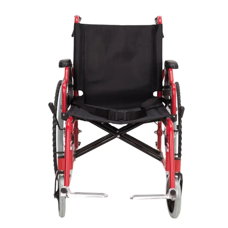 Müstakil kol dayama ve ayaklık ile alüminyum alaşımlı manuel ucuz engelli tekerlekli sandalye