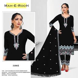 Costume pakistanais de meilleure qualité pour mariage, pantalon prêt à l'emploi, vente à l'exportation depuis l'Inde, costume Salwar en coton pour pelouse - Product Image 3