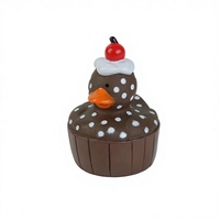 Jouets de bain pour baignoire Gâteau PVC personnalisé Canard en caoutchouc Jouets de jeu d'eau pour enfants Imprimé en vrac Convient aux tout-petits