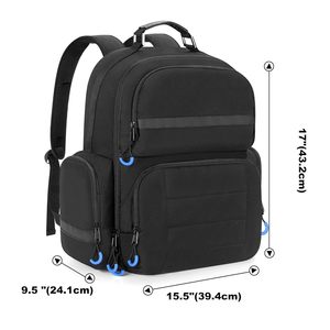 Large Capacity Tactical Backpack <b>For</b> Ps5 Game Console Laptop <b>Storage</b> Unisex Outdoor Travel Shoulder Bag 17x15.5x9.5 Inches - Product Image 1