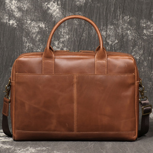 Sac messager en cuir véritable avec logo en relief pour homme, sacoche bandoulière, sac à main, sacoche d'ordinateur portable pour le travail et les affaires - Product Image 2