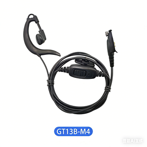 GT13B-M4 100CM コード G タイプ イヤーフック イヤピース モトローラ用マイク付き双方向無線イヤーセット - Product Image 2