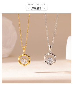 Joyería de Moda a Precios Accesibles, Collar de Acero Inoxidable con Colgante de Corazón de Circonio en Oro y Plata para <span class=keywords><strong>4</strong></span> Mejores Amigas, TGXL12638 - Product Image 4