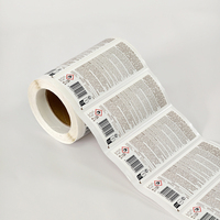 Étiquette autocollante personnalisée double couche pelable, résistante à l'huile, de qualité alimentaire, auto-adhésive pour l'emballage alimentaire, les bocaux, les bouteilles, les contenants, impression