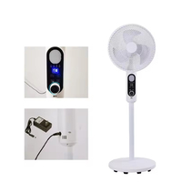 Ventilateurs solaires de 14 pouces à fixation murale, oscillants, avec télécommande, pour la maison, le bureau, la chambre, le salon, le garage, produit ménager