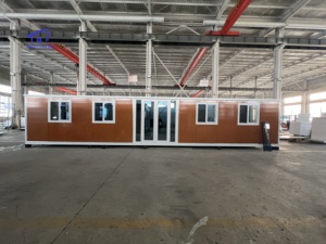 Maison de luxe en conteneur pliant en acier léger de 2 chambres à coucher Villa préfabriquée extensible de 40 pieds et 20 pieds à vendre à l'hôtel - Product Image 4