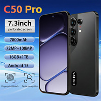 Teléfono Inteligente C50 Pro 5G, el Más Vendido del 2026, 16GB+1TB, 7800mAh, Cámara de 108MP, Android 15, Desbloqueado