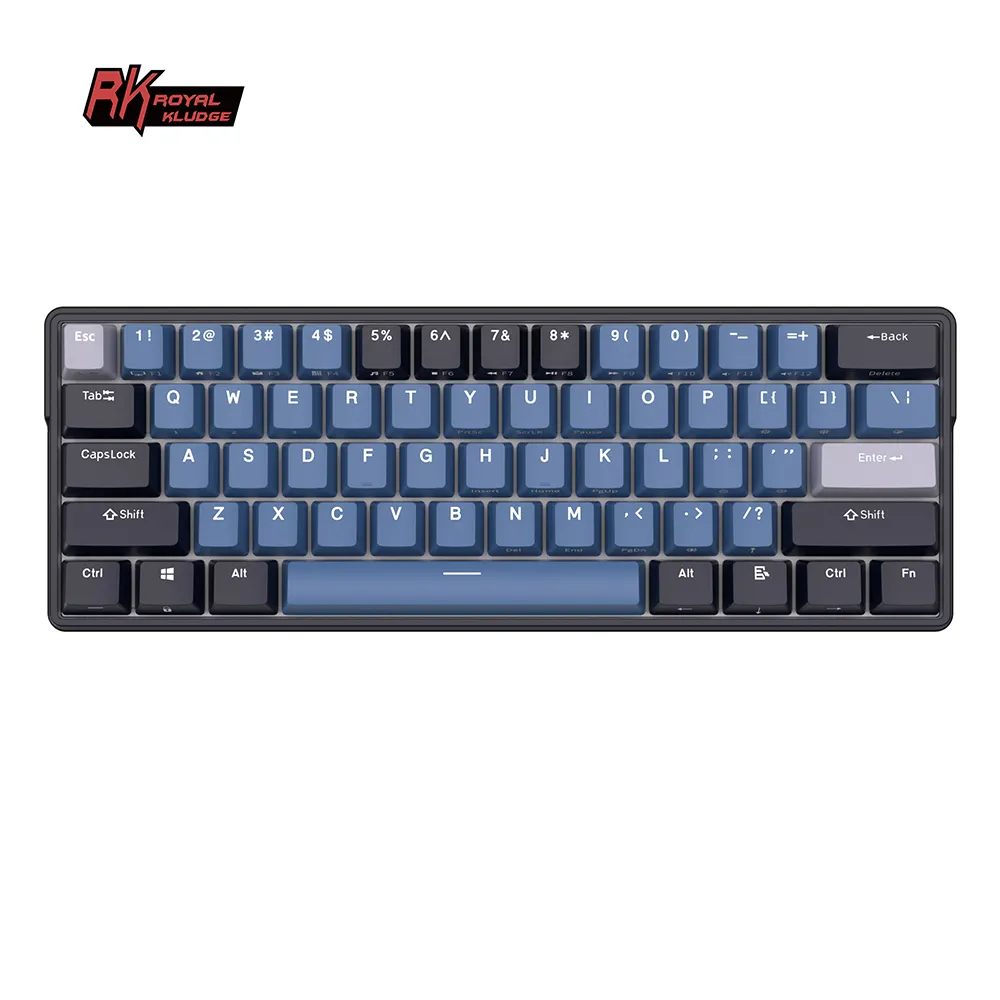 Royal Kludge RK61 Plus DIY keycaps mechanical keyboard 61 keys rgb led teclado gaming 2.4g wireless laptop keyboard notebook
