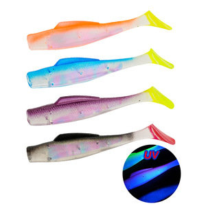 6 pz/borsa 80mm 4.8g Esche Artificiali Morbide UV Flash Shad TPR per Bass e Luccio, Swimbait con Coda a Paletta, <span class=keywords><strong>Jig</strong></span> Wobblers, Esche da Pesca - Product Image 1