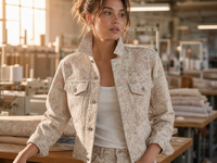 Tissu denim respirant imprimé numériquement, toucher lin, base 10,8 oz, 100 % coton, 59-60 pouces, non extensible, motif personnalisé pour vêtements