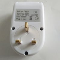 Mini Temporizador Digital con Enchufe UK, Programable Semanalmente, Enchufe Electrónico con Pantalla LCD, 220V 50Hz 10A 2300W