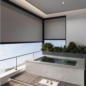 Tuya App Signee Taille Personnalisée Moteur de Commande Électrique Intelligent Étanche Stores Rouleaux Occultants Automatiques pour la Maison - Product Image 1