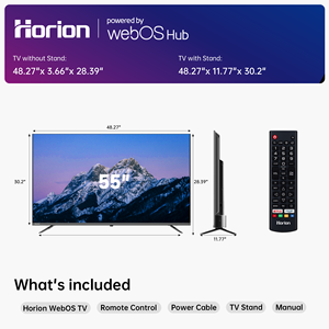 Smart <span class=keywords><strong>TV</strong></span> LED HORION 55 Pollici 4K UHD con WebOS 22, Design Ultra Sottile, Mega Contrasto, HDR10, Audio Dolby, Ampio Angolo di Visione 60Hz - Product Image 3