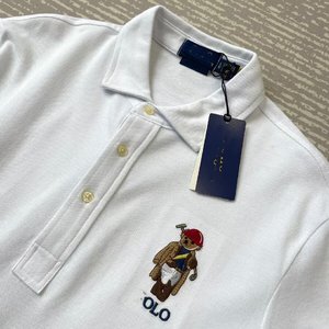 <span class=keywords><strong>Polo</strong></span> à manches courtes pour homme avec un motif d'ours brodé délicat sur la poitrine, style business-casual printemps-été - Product Image 6