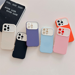 Pure Color Converted Matte Mobile Phone case <b>for</b> iPhone 17 16 15 14 13 Pro Max Frosted colorful <b>Camera</b> Frame Back tpu <b>PC</b> Cover - Product Image 1