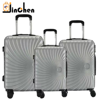 Valise à roulettes de luxe 20/24/28 pouces coque rigide conception ABS roue silencieuse serrure TSA sac de voyage populaire