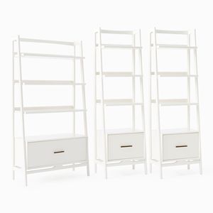 Estantería de diseño de mediados de siglo Juego de estantería apilable para muebles de interior minimalistas estrechos anchos de 3 piezas - Product Image 2