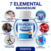 Exportation transfrontalière : Capsules de magnésium complexe 7 types d'éléments, 1000 mg, 60 unités, vente directe en gros