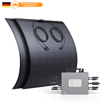 Système solaire à micro-onduleur 800w 1600w 2000w |   Système de panneaux photovoltaïques flexibles de 240 W pour centrale électrique de balcon sur grille