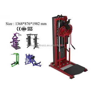 Komersial <span class=keywords><strong>Smith</strong></span> 360 Adjustable Multi Stasiun Fiksi Trainer Gym Peralatan Fitness Kabel Mesin Crossover - Product Image 4