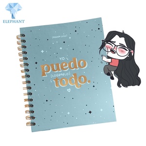 Hot Selling PU Punching Steel Ring Notebook Perfect Binding Hard Cover A5 A6 B5 <b>A4</b> Diary Exercise Note Book - Product Image 1