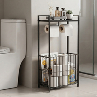 Support de rangement autoportant pour rouleaux de papier, distributeur de mouchoirs, porte-papier toilette avec étagère de rangement pour salle de bain, fabrication OEM
