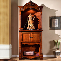 Table Jintan de style chinois, armoire à statues dorées en bois massif, armoire d'autel bouddhiste, table de culte et armoire porte-encens.