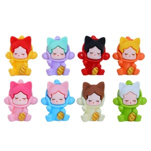 Lanshuo Resin Figurines <b>Mini</b> Cartoon Characters Home Decoration <b>Desk</b> Ornament Spring 2026 - Product Image 5