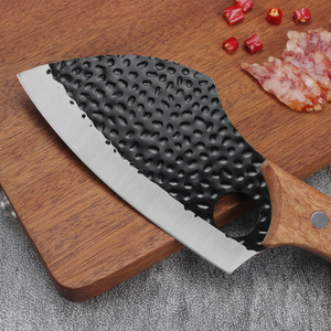 (SD-0023) tay cầm bằng gỗ uốn cong dao nhà bếp 6 inch tay rèn Mẫu dao khắc 4cr13mov - Product Image 3