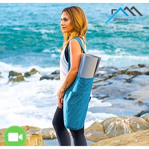Ensemble sac de yoga et chaussettes antidérapantes, grand sac de yoga, kit de yoga, sac de transport pour tapis de yoga avec poches et bandoulière réglable - Product Image 4