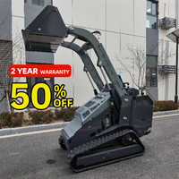 Chargeuse compacte sur chenilles compatible avec divers types d'accessoires pour les travaux de terrassement, le déneigement et l'élimination des déchets