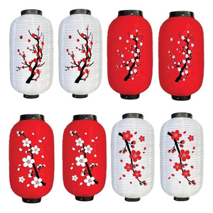 Lanterne en tissu traditionnelle japonaise, <span class=keywords><strong>cuisine</strong></span> Izakaya, restaurant de sushis, décoration de pub, lanterne à fleurs de prunier, lanterne à fleurs de cerisier, extérieur - Product Image 1