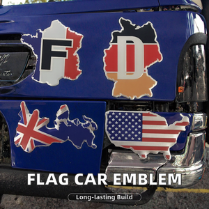 Autocollant de voiture personnalisé en métal et ABS, logo sportif, étanche, <span class=keywords><strong>carte</strong></span> du monde (États-Unis, Allemagne, Royaume-Uni, <span class=keywords><strong>France</strong></span>), drapeau, emblème de carrosserie, style automobile - Product Image 5
