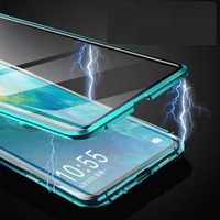 Adsorption magnétique Pare-chocs En Métal Double Face de Téléphone Portable En Verre Trempé Pleine Couverture Pour Xiaomi Pour Redmi Note 9 S 9 S 9 Pro