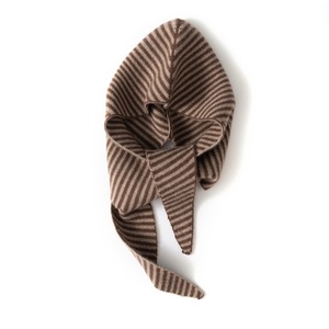<span class=keywords><strong>Chapeau</strong></span> et Écharpe Tout-en-Un en Cachemire pour <span class=keywords><strong>Femme</strong></span>, Style Coréen, Motif Rayé, Chaud pour l'Automne et l'Hiver, Châle à Capuche Polyvalent pour l'Extérieur - Product Image 4