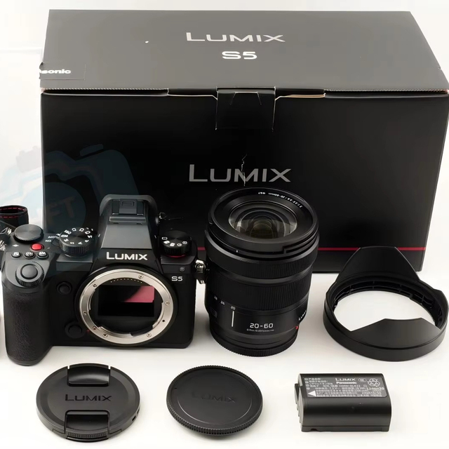 HFT Professional Lumix DC-S5 Mirrorless Camera 20-60mm Lens Full Frame 4K UHD Video CMOS Sensor 3-inch Display 1-Year Warranty