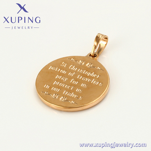 จี้รูปแม่และเด็กทรงกลมสีโรสโกลด์ ทำจากโลหะผสมทองแดง รุ่น A00608566 XUPING - Product Image 4