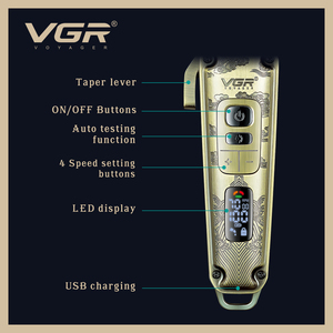 Tondeuse à cheveux professionnelle rechargeable VGR V-005 pour hommes, sans fil, pour salon de coiffure - Product Image 5