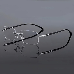 <span class=keywords><strong>Occhiali</strong></span> da Lettura Unisex Senza Montatura in Metallo Fotocromatici <span class=keywords><strong>con</strong></span> <span class=keywords><strong>Filtro</strong></span> <span class=keywords><strong>Luce</strong></span> <span class=keywords><strong>Blu</strong></span>, Modello Quadrato - Product Image 3