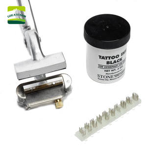 Macchina del tatuaggio dell'orecchio di maiale nero e tagliaorecchie speciali per uso veterinario solo inchiostro per tatuaggi - Product Image 1