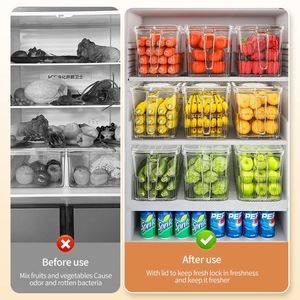 Plastic <b>Kitchen</b> With Lid Handle Organization Containers Airtight Food Container for Household and <b>Pantry</b> - Product Image 4